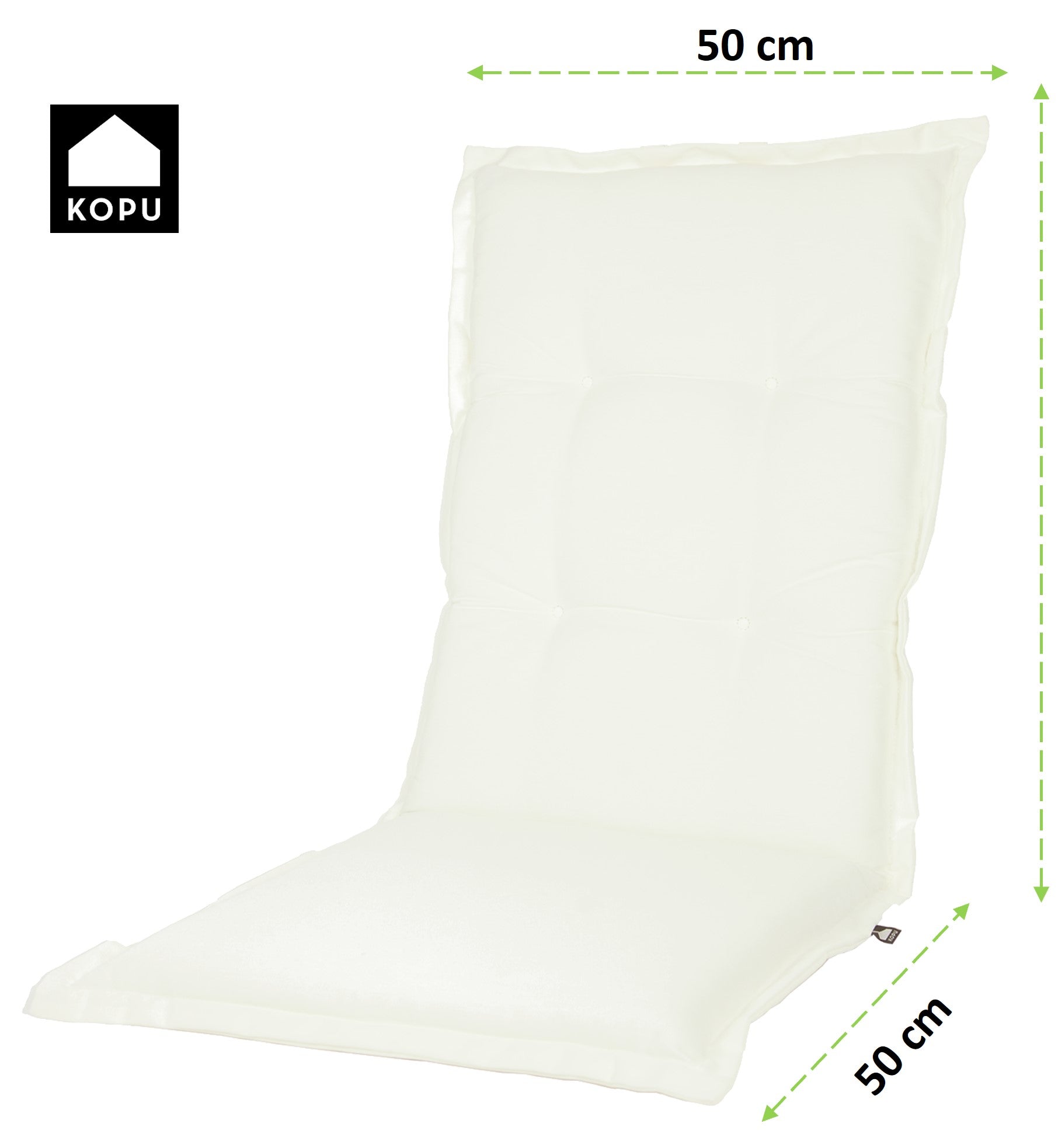 Kopu® Manchester  Sand - Comfortabel Tuinkussen met Hoge Rug - Zand