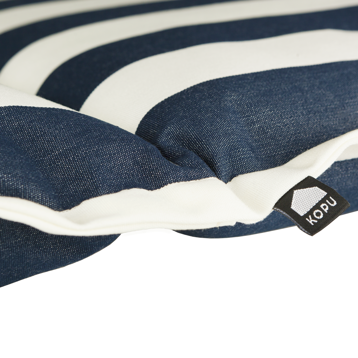 Kopu® Mila Navy Blue 180 cm - Hoogwaardig Bankkussen - Gestreept