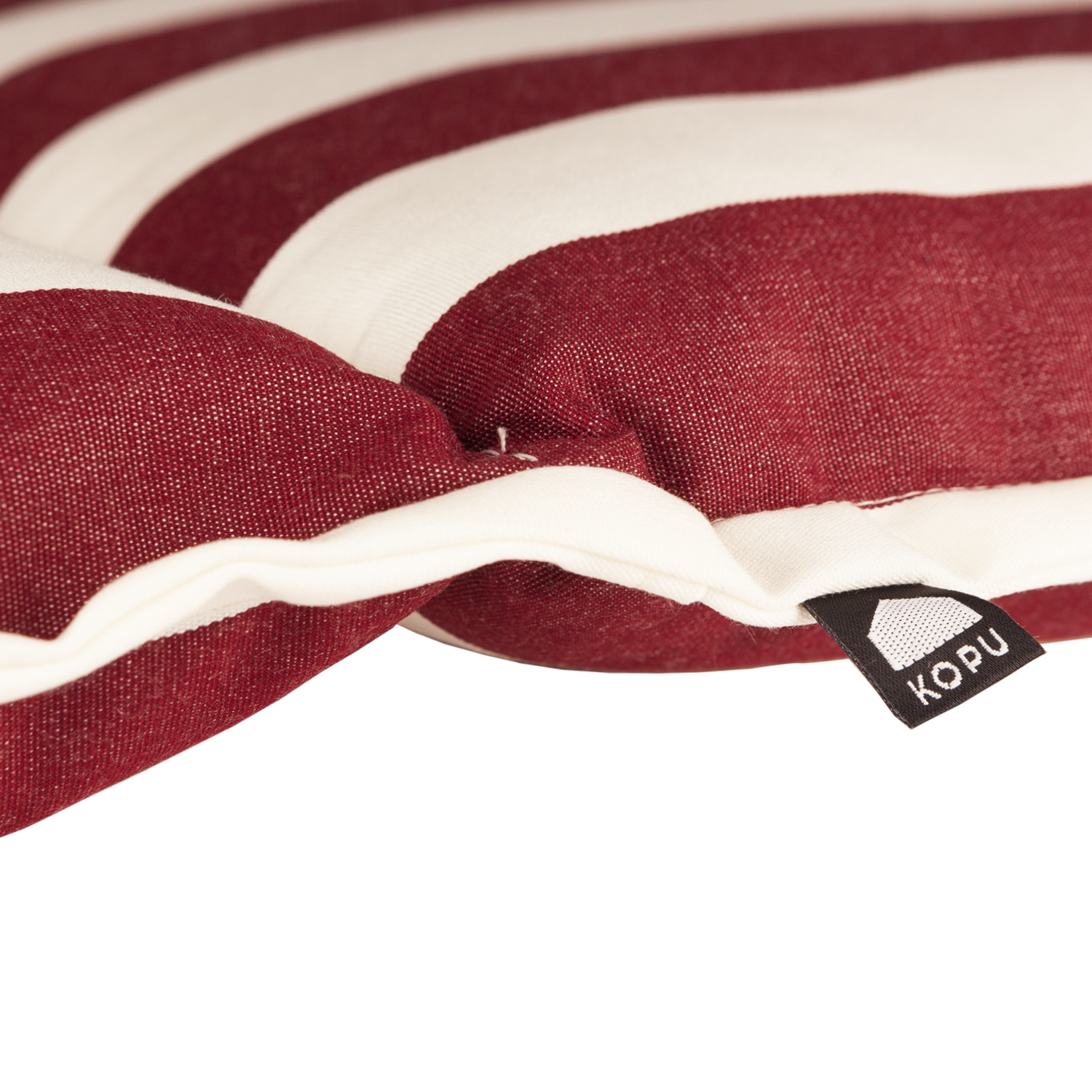 Kopu® Mila Bordeaux - Comfortabel Tuinkussen met Lage Rug - Rood/Wit