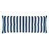 Kopu® Mila Navy Blue 150 cm - Hoogwaardig Bankkussen - Gestreept