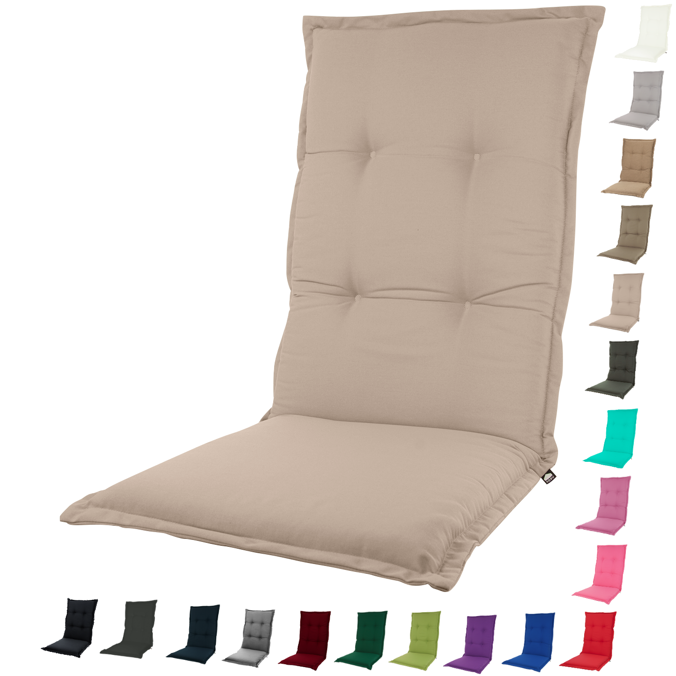 Kopu® Prisma Tan - Comfortabel Tuinkussen met Hoge Rug - Bruin