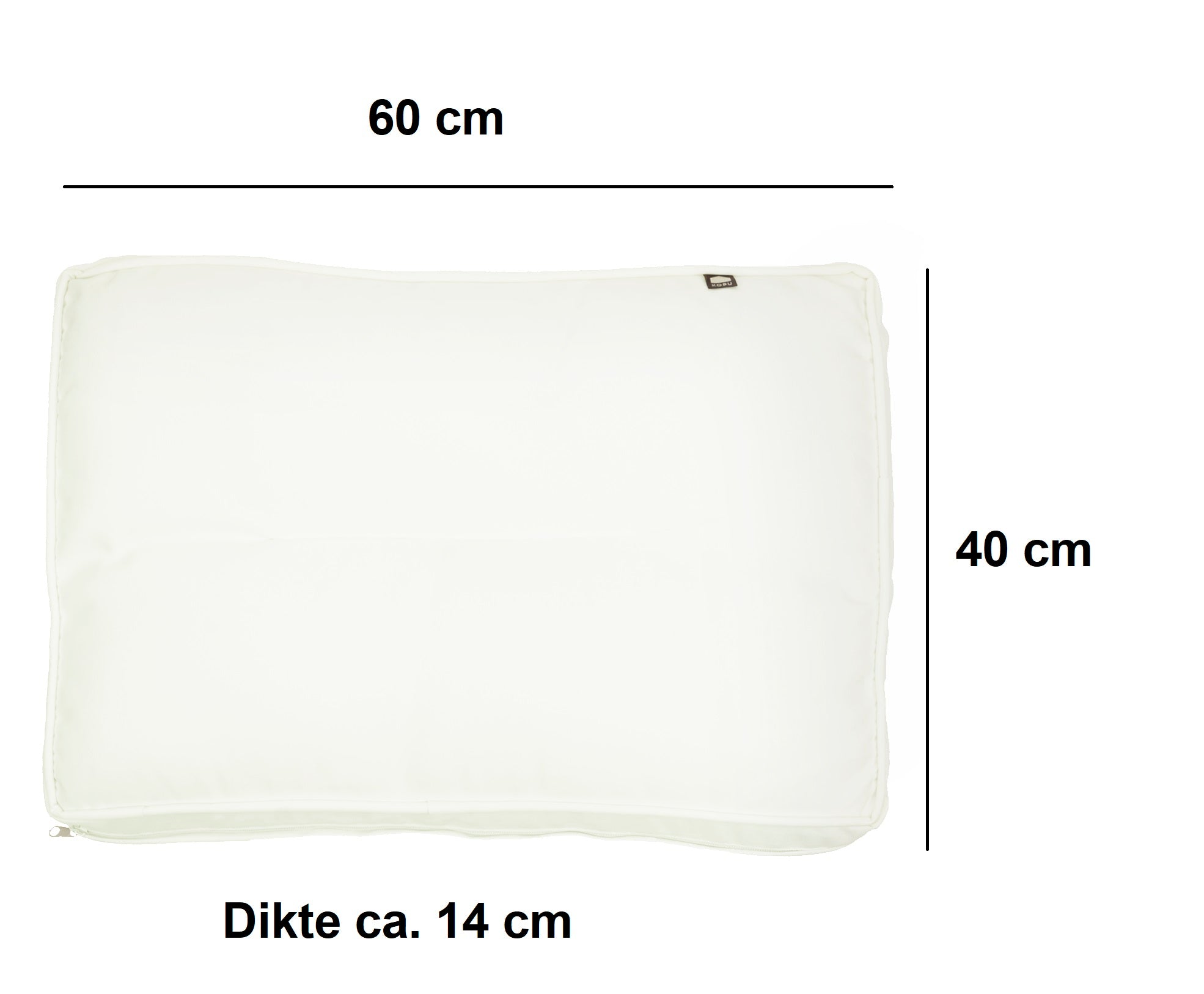 Kopu® Retro Flower Lounge Rugkussen 60 cm - Grijs/wit
