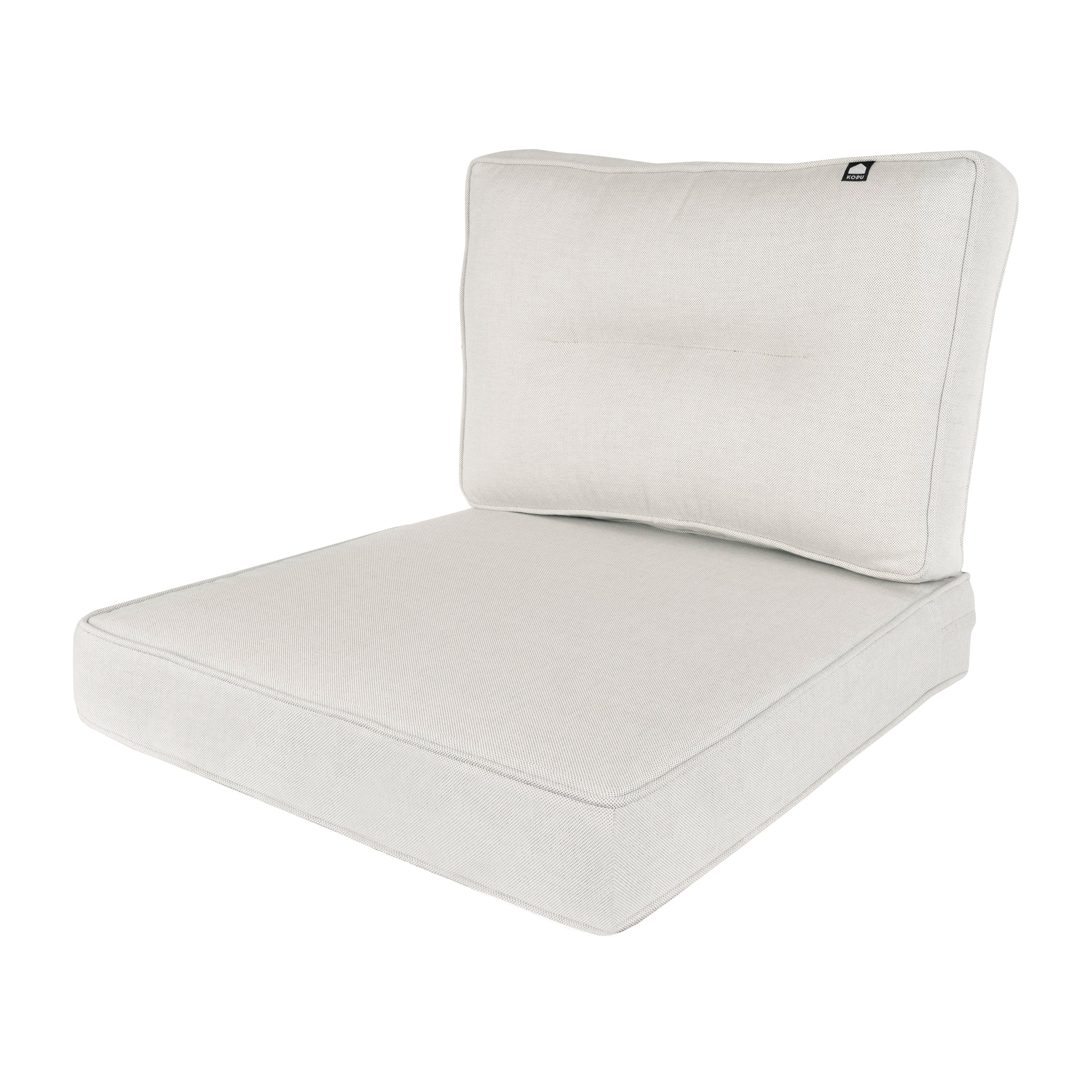 Kopu®  Melan Hoogwaardige Loungekussen-set Zit en Rug 60 cm Creme