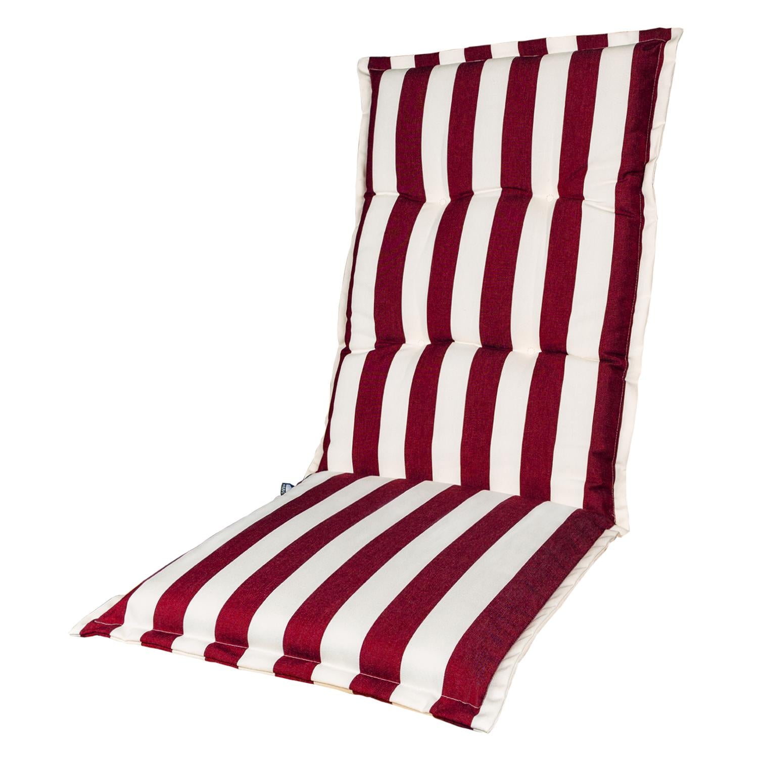 Kopu® Mila Red - Comfortabel Tuinkussen met Hoge Rug - Rood/Wit