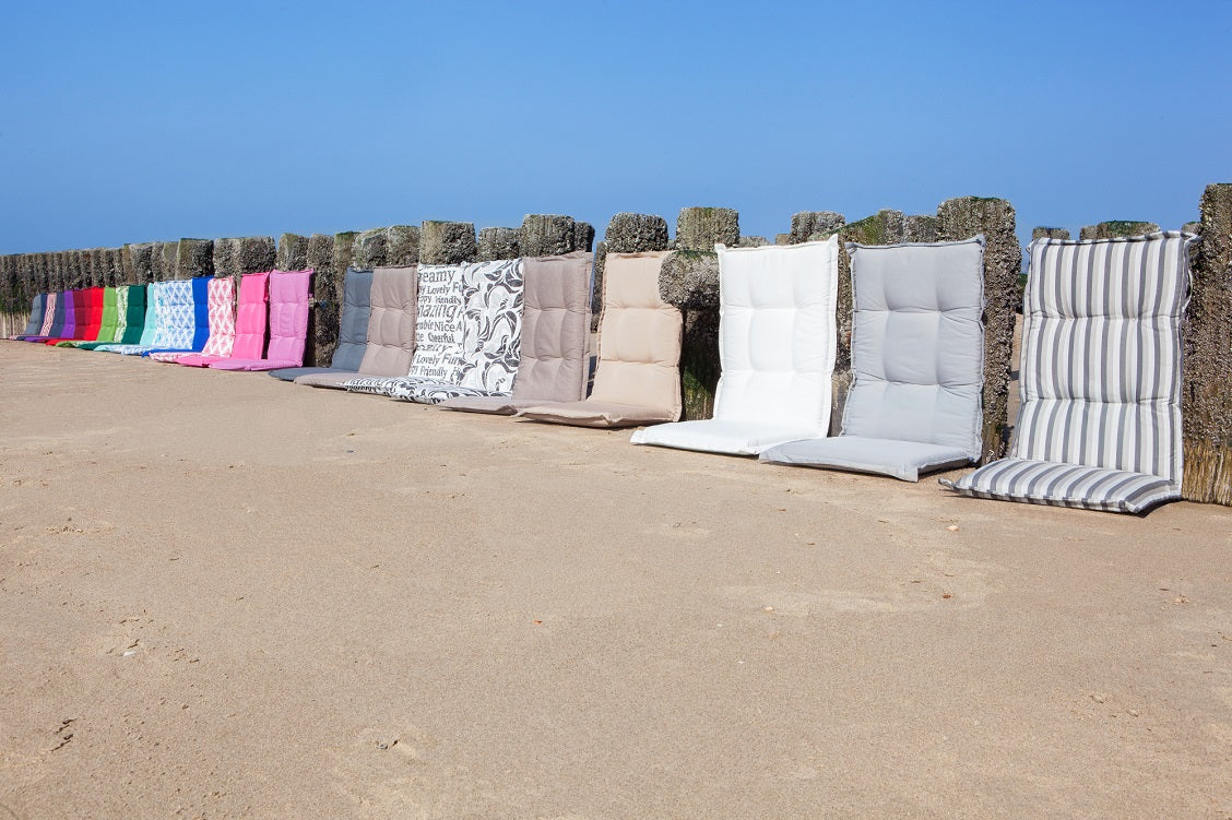 Kopu® Prisma Silver - Comfortabel Tuinkussen met Hoge Rug - Grijs