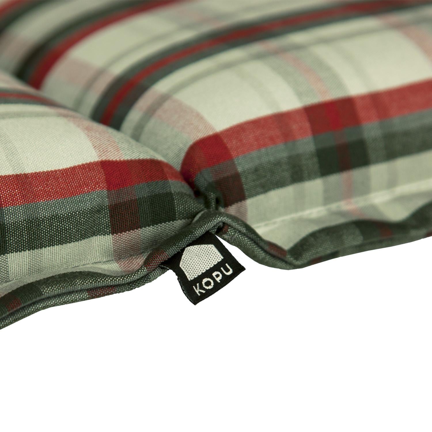 Kopu® Bradford - Comfortabel Tuinkussen met Hoge Rug - Rood/Grijs