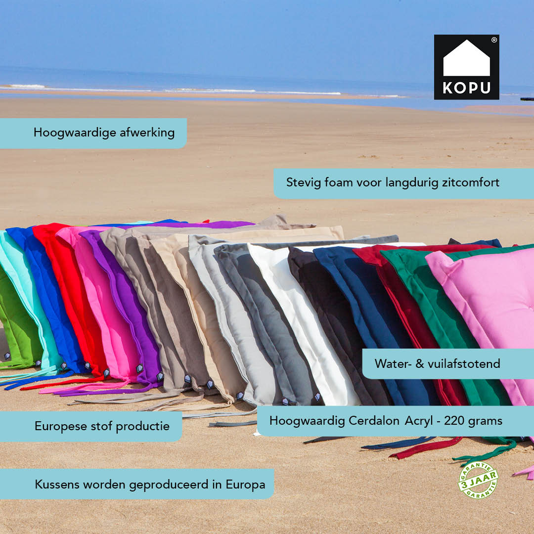 Kopu® Prisma Navy Hoogwaardig Zitkussen 50x50 cm - Marine Blauw