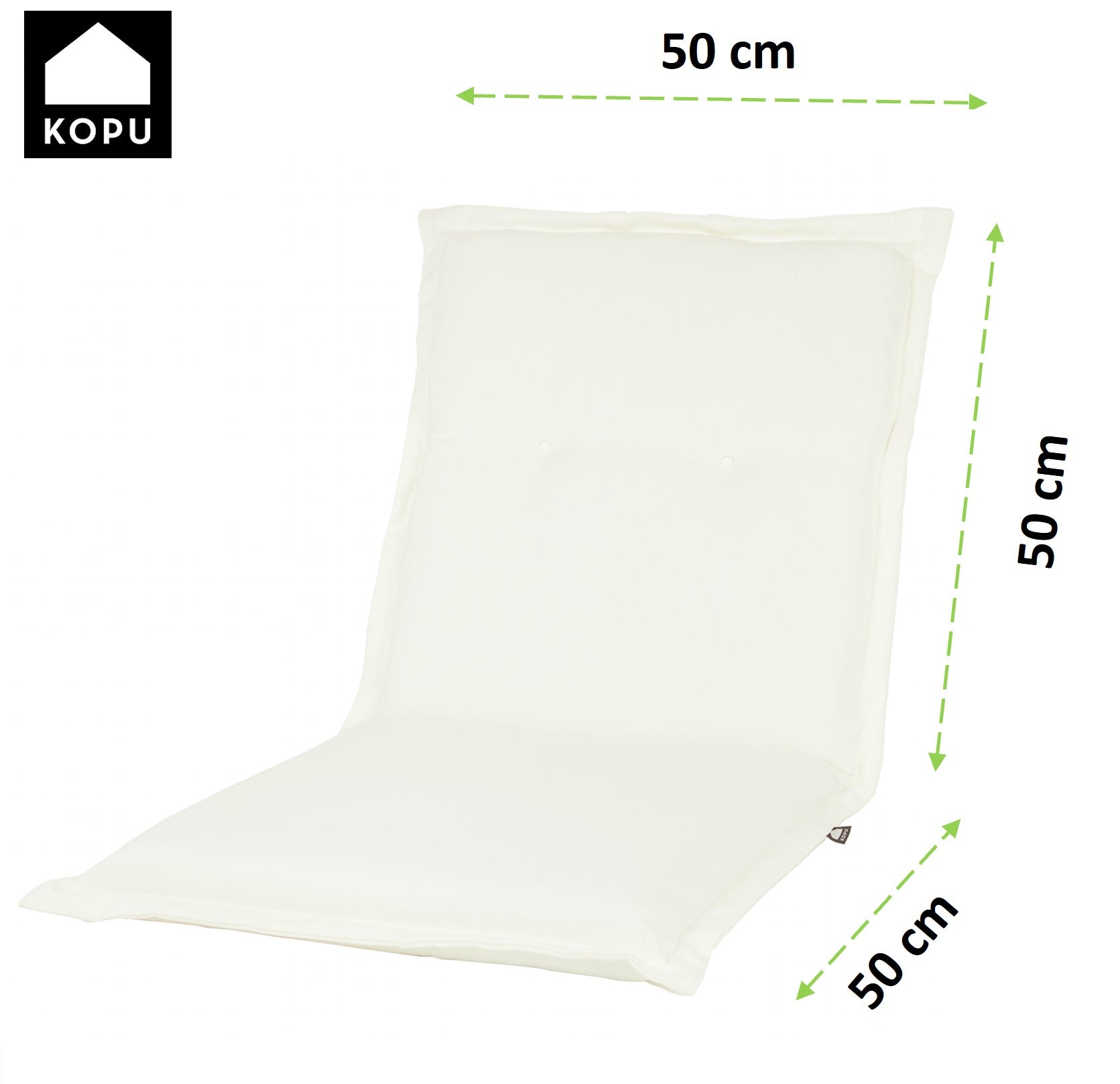Kopu® Mila Forest Green - Comfortabel Tuinkussen met Lage Rug  - Groen