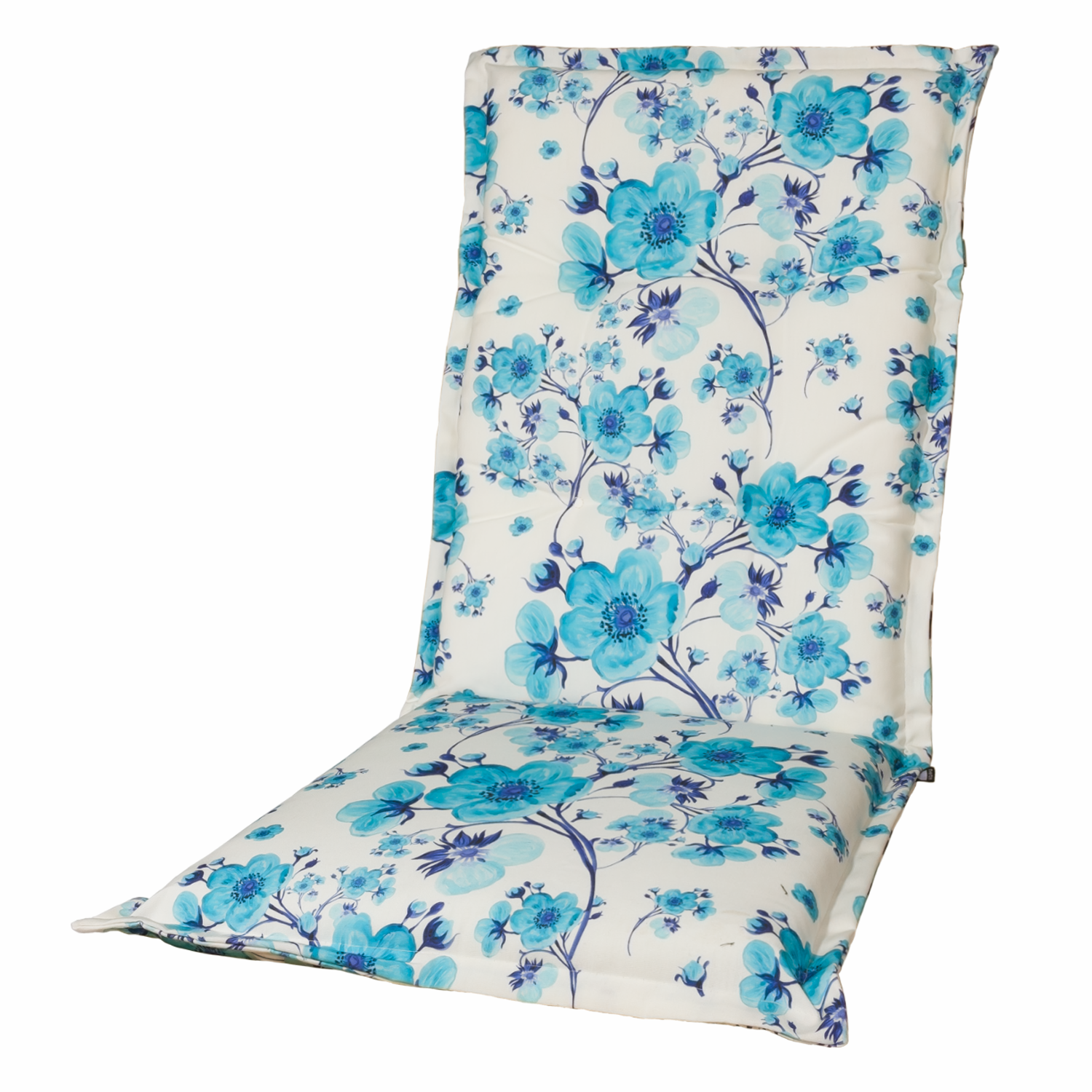 Kopu® Blossom - Comfortabel Tuinkussen met Hoge Rug - Blauw