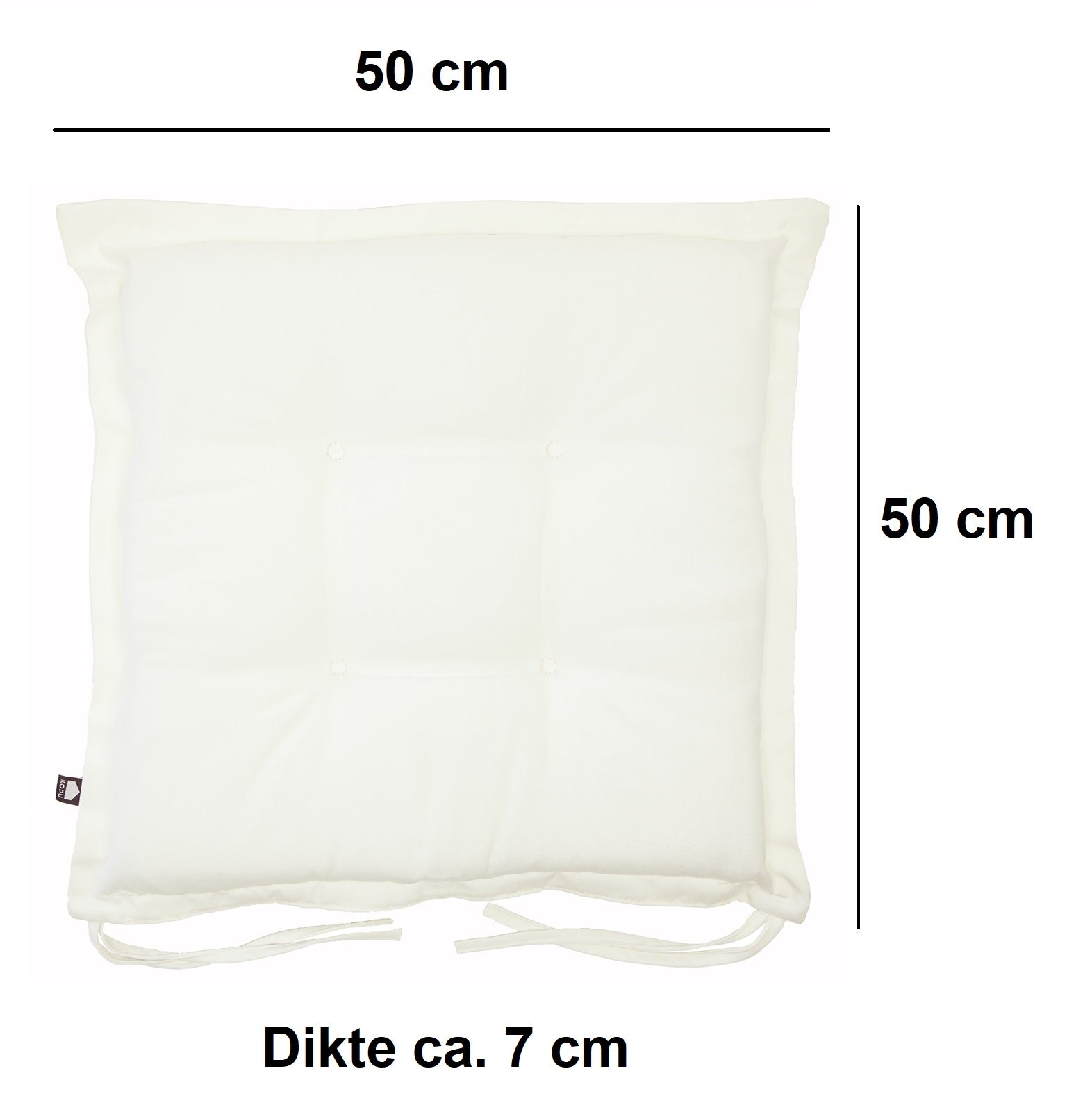 Kopu® - Prisma Zitkussen 50x50 cm - Taupe