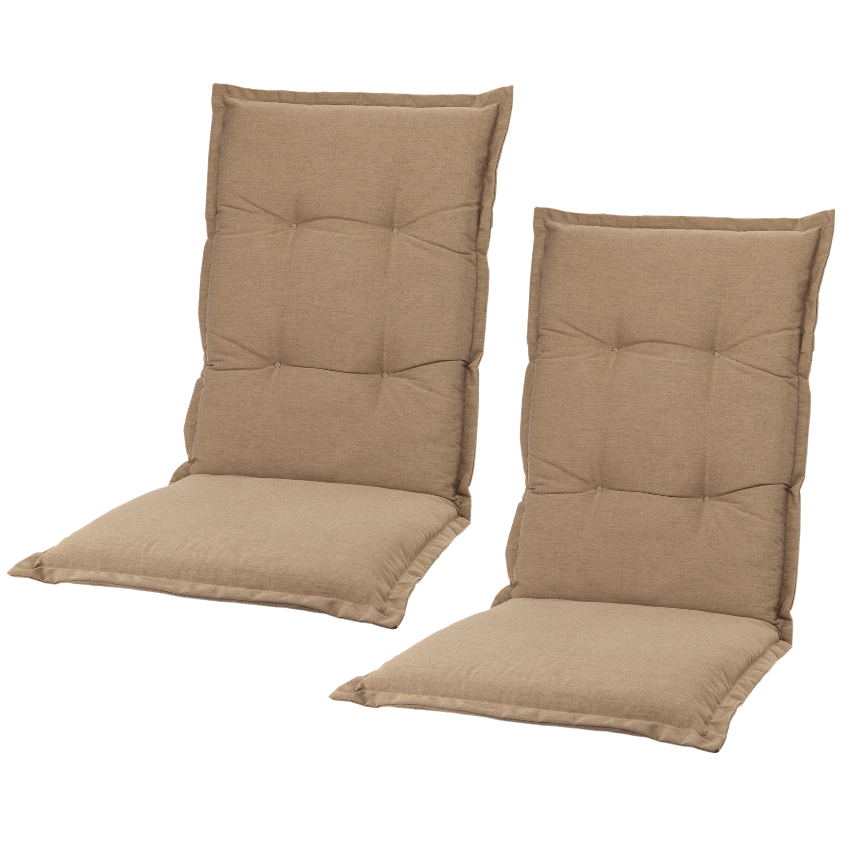 Kopu® 2 stuks Hoogwaardige Prisma Linnen Tuinkussen Hoge Rug