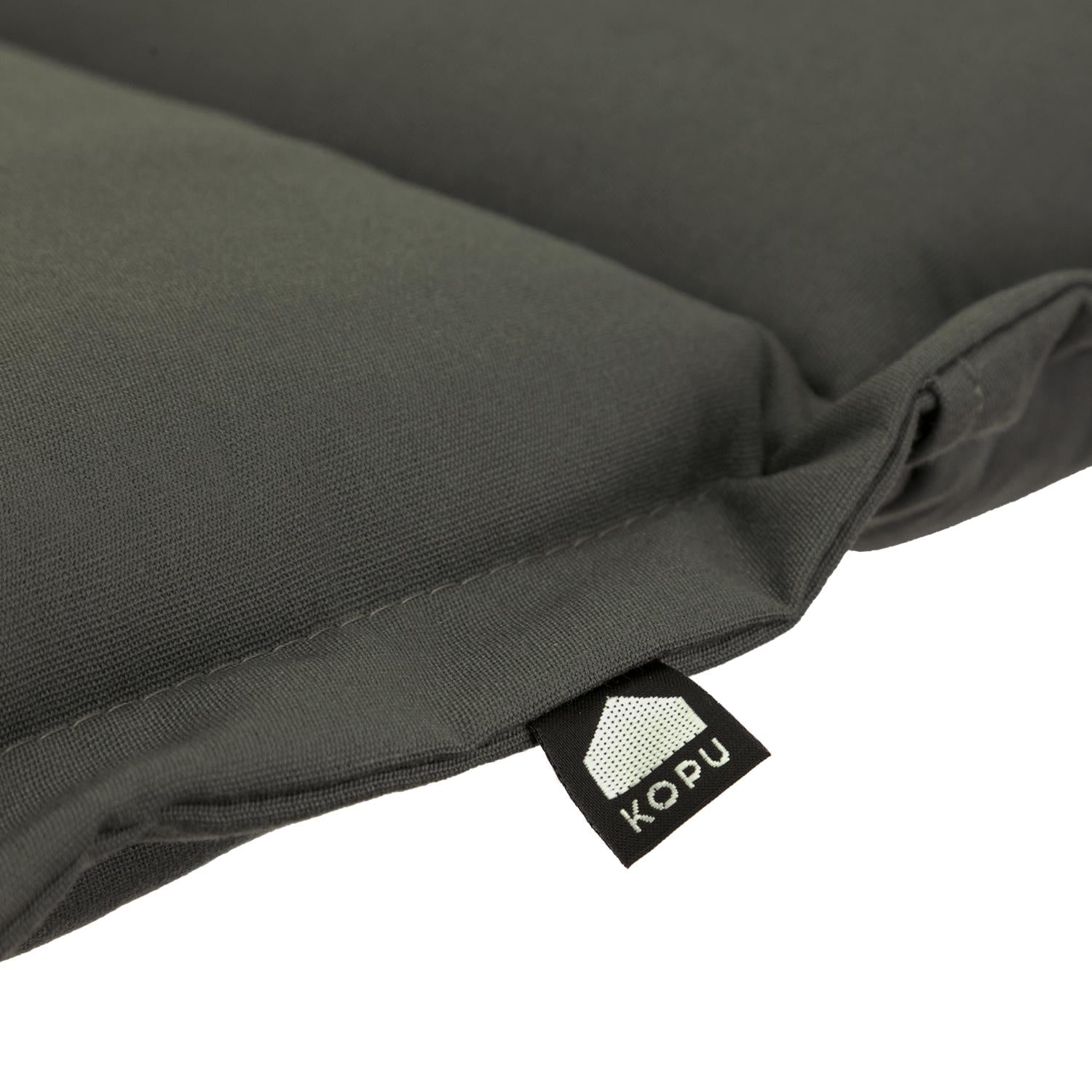 Kopu® Prisma Grey - Comfortabel Deckchairkussen 200x50 cm - Grijs