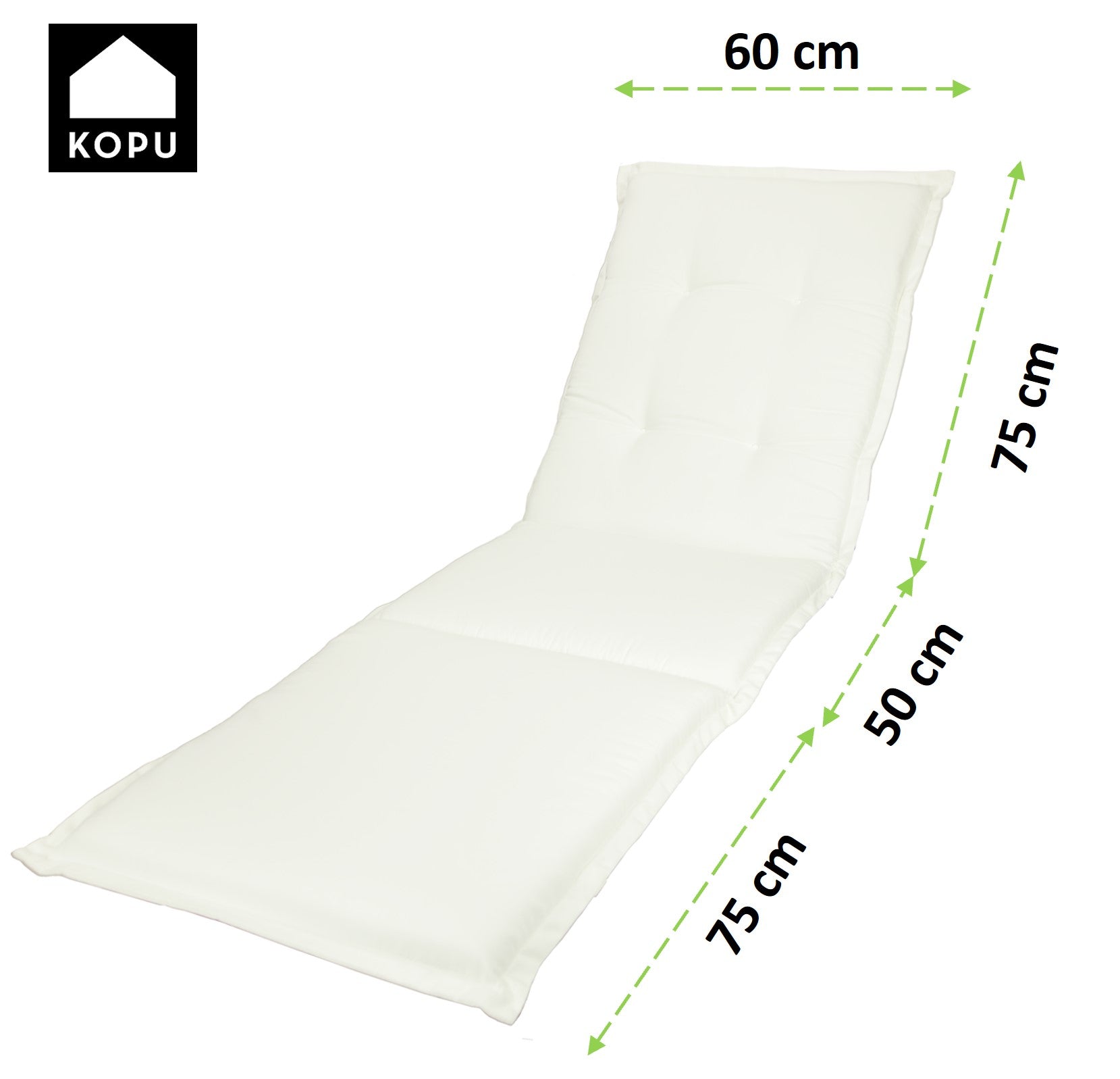 Kopu® Prisma Office Green - Extra Comfortabel Ligbedkussen 195x60 cm