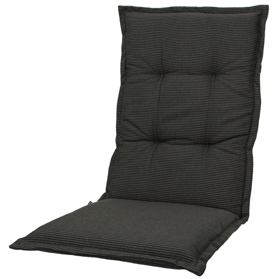 Kopu® Manchester Black - Comfortabel Tuinkussen met Hoge Rug - Zwart